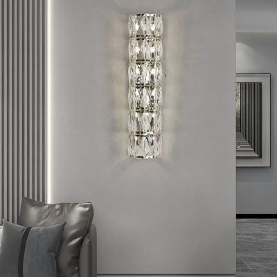 LED390Cylindrical Crystal Three Step Dimming Light LED Modern Wall Sconces Lighting