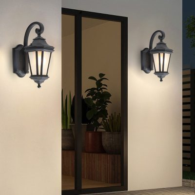 LED382Minimalist Frosted Glass Waterproof European-Style Outdoor Wall Lamp