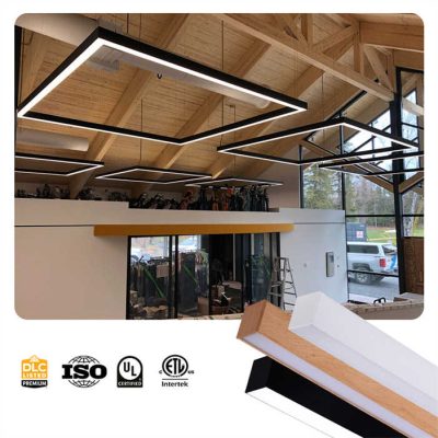 LED403 Modern Chandelier LED Ceiling Light Hanging Recessed Linear Lighting for Office