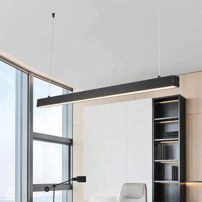 LED407 LED Linear Lighting Fixture Aluminum Shops 35W High Lumen Black Linear Led White Ceiling Office